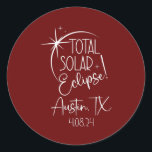 Adesivo América Totalidade Austin TX Total Eclipse Solar<br><div class="desc">América Totality Austin TX Total Eclipse Solar abril 8 2024 Presente. Presente perfeito para seu pai, mãe, pai, homens, mulheres, amigos e familiares no Dia de Ação de Graças, Dia de Natal, Dia de as mães, Dia de os pais, 4 de julho de 1776 Dia Independente, Dia dos Veteranos, Dia...</div>