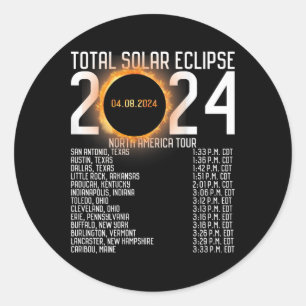 Adesivo América Tour 2024 Totalidade no Eclipse Solar Tras