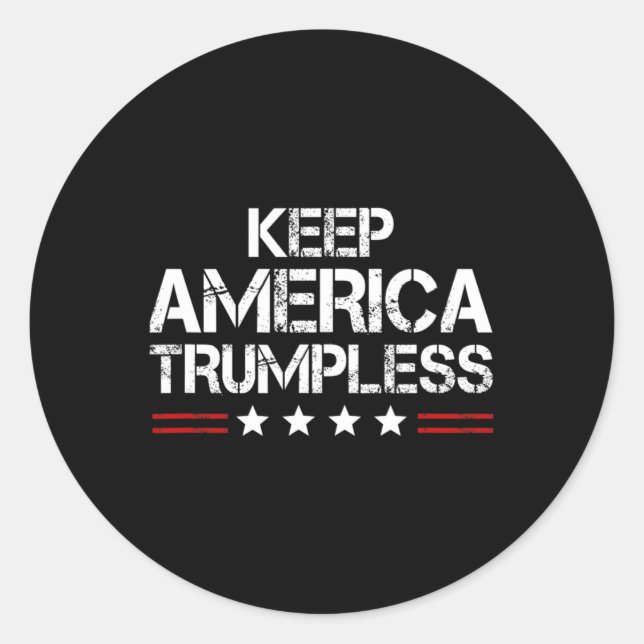 Adesivo América Trumpless - Engraçado Anti Trump Mens &amp (Frente)