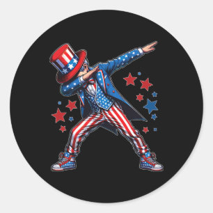 Adesivo American Boy Dabbing Patriótico 4º De Julho Crianç