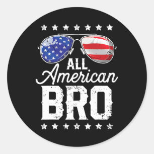 Adesivo American Bro 4 De Julho Família Homens Corresponde