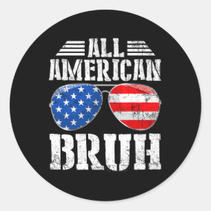 Adesivo American Bruh Happy 4 De Julho Boys Patriotic Usa