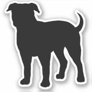 Adesivo American Bulldog Silhouette Legal Dog Breed Vinyl