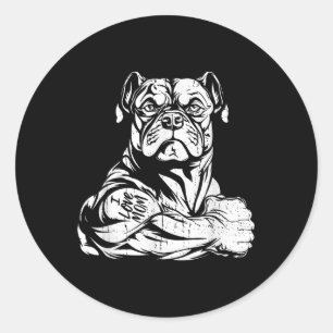 Adesivo American Bully Biceps Tattoo Pet - Raça De Cachorr
