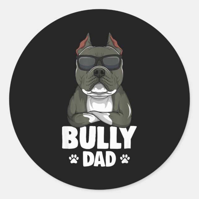Adesivo American Bully Dad Dogs Dad Men  (Frente)