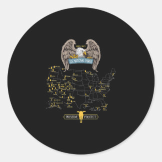 Adesivo American Eagle - 63 National Parks Map - Caminho