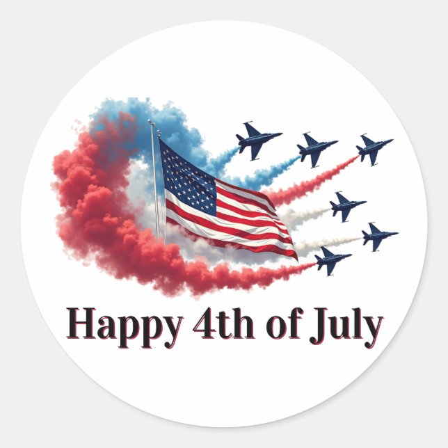 Adesivo American Flag, 4 de julho (Frente)