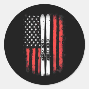 Adesivo American Flag Alpino Skiier