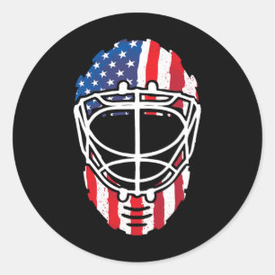 Adesivo American Flag Americana Vintage Hockey Goalie Mask