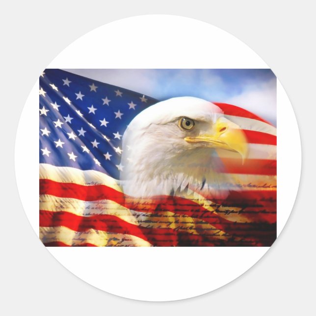 Adesivo American Flag Bald Eagle (Frente)