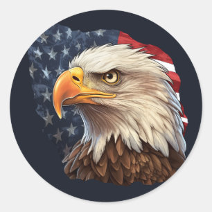 Adesivo American Flag Bald Eagle