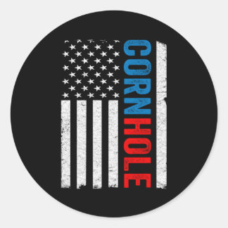 Adesivo American Flag Corn Hole Bean Bag Player Co
