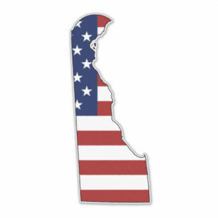 Adesivo American Flag Delaware