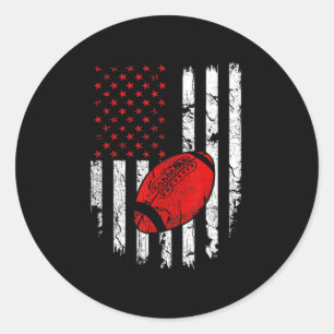 Adesivo American Flag Football USA Patriotic Sport Lover C