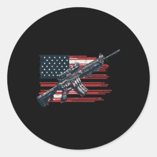 Adesivo American Flag Guns 1rua De Julho Armas Independênc