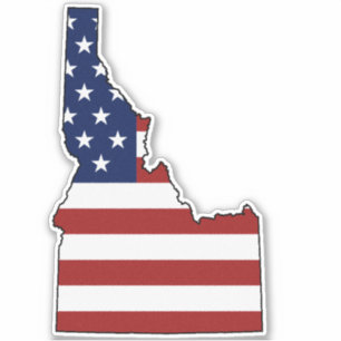 Adesivo American Flag Idaho