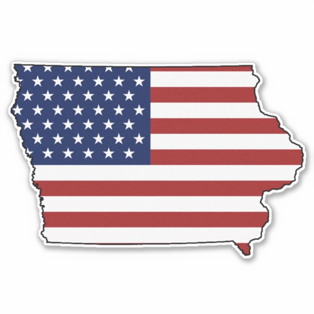 Adesivo American Flag Iowa (Frente)