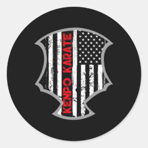Adesivo American Flag Kenpo Karate aflige Karate Patri