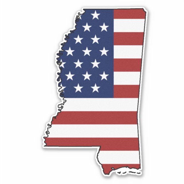 Adesivo American Flag Mississippi (Frente)