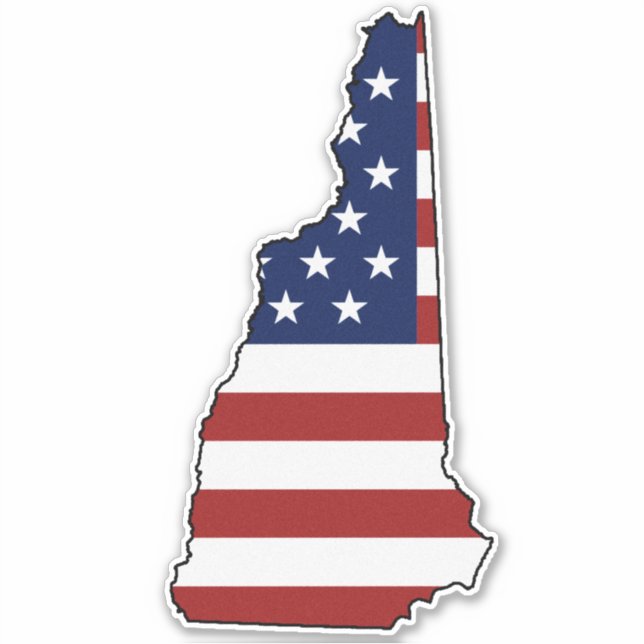 Adesivo American Flag New Hampshire (Frente)
