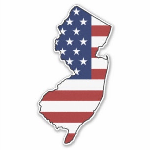 Adesivo American Flag New Jersey