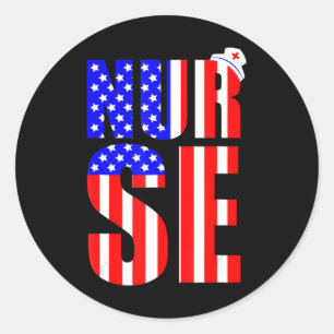Adesivo American Flag Nurs 4 De Julho RN LPN Nursing Mem