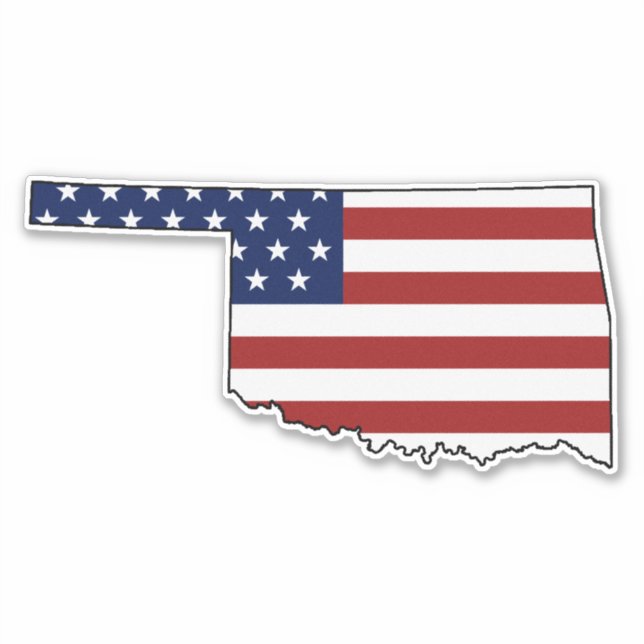 Adesivo American Flag Oklahoma (Frente)