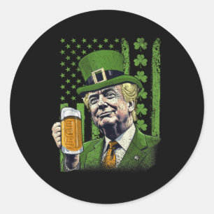 Adesivo American Flag Shamrocks Irish Trump St Patricks Da