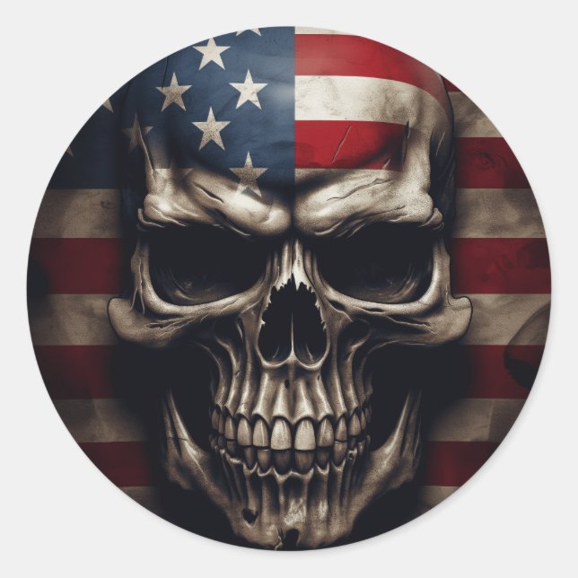 Adesivo American Flag Skull (Frente)