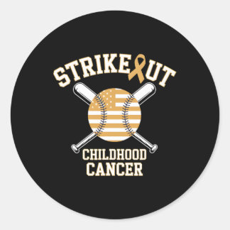 Adesivo American Flag Strikeout Chilhood Cancer Sell
