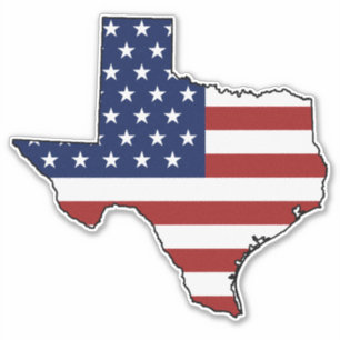 Adesivo American Flag Texas