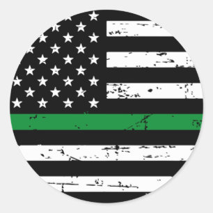 Adesivo American Flag Thin Green Line