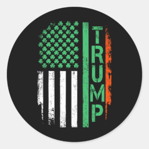 Adesivo American Flag Trump 45 47 Dia de São Patrício Iris