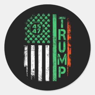 Adesivo American Flag Trump 45 47 Dia de São Patrício Iris
