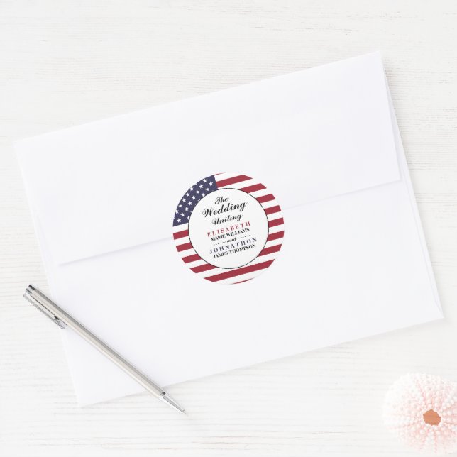 Adesivo American Flag Wedding (Envelope)