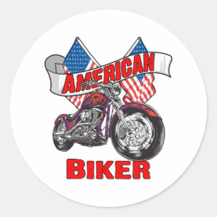 Adesivo American Flags Biker