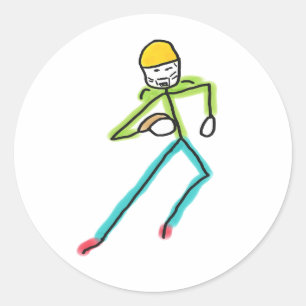 Adesivo American Football Stickman