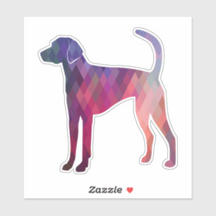 Adesivo American Foxhound Geométrico Pattern Silhouette