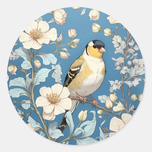 Adesivo American Goldfinch William Morris Inspired (Frente)