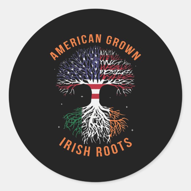 Adesivo American Groove Irish Roots America Ireland Flag (Frente)