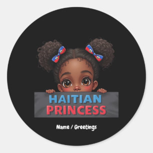 Adesivo American Haitian Flag Day Haitian Princess