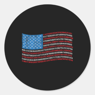 Adesivo American Pi 4 de julho de matemática