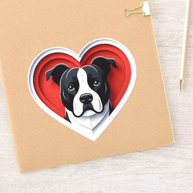 Adesivo American Staffordshire Terrier Amstaff Dog Lover (Notebook)