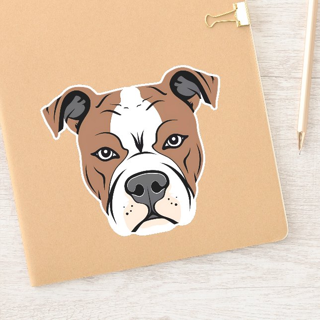 Adesivo American Staffordshire Terrier Amstaff - Face (Notebook)