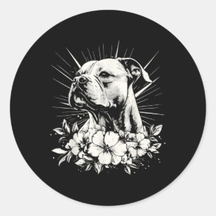 Adesivo American Staffordshire Terrier Dog Lover Retro Sty