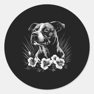 Adesivo American Staffordshire Terrier Dog Lover Retro Sty