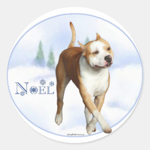 Adesivo American Staffordshire Terrier Noel