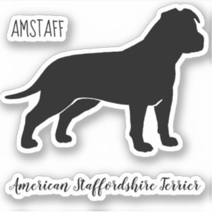 Adesivo American Staffordshire Terrier Silhouette AmStaff