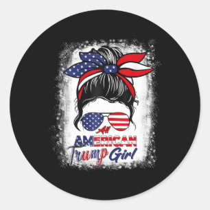 Adesivo American Trump Girl 4 De Julho Mensagem Bun Pro Tr