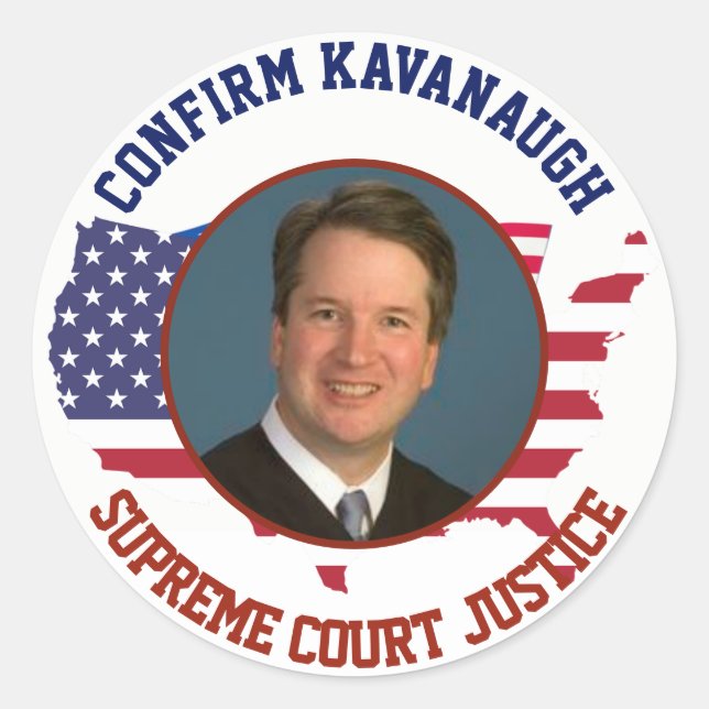 Adesivo American USA Flag Confirma o Juiz Kavanaugh (Frente)